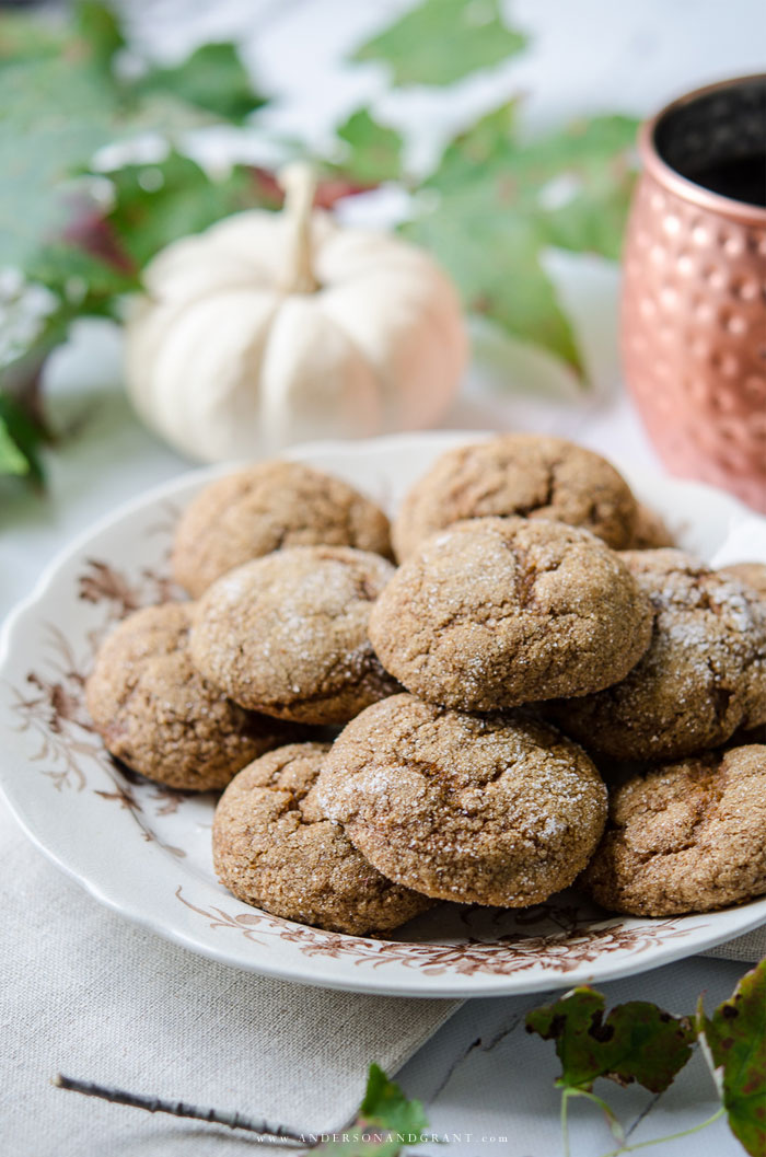 A quick and easy recipe for a delicious fall cookie - Pumpkin Ginger Molasses Cookies