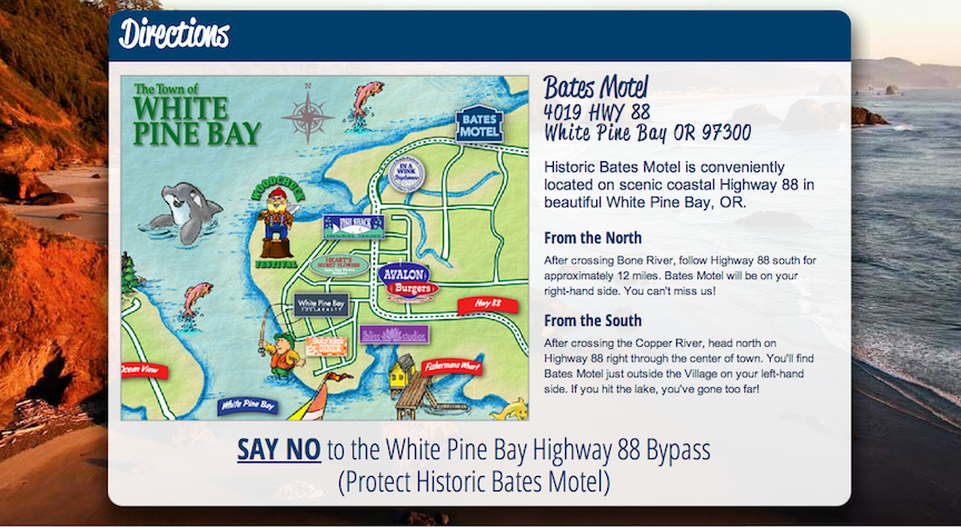 White Pine Bay Oregon Map TVGrrrrl: The Life and Times of Norman Bates: Bates Motel