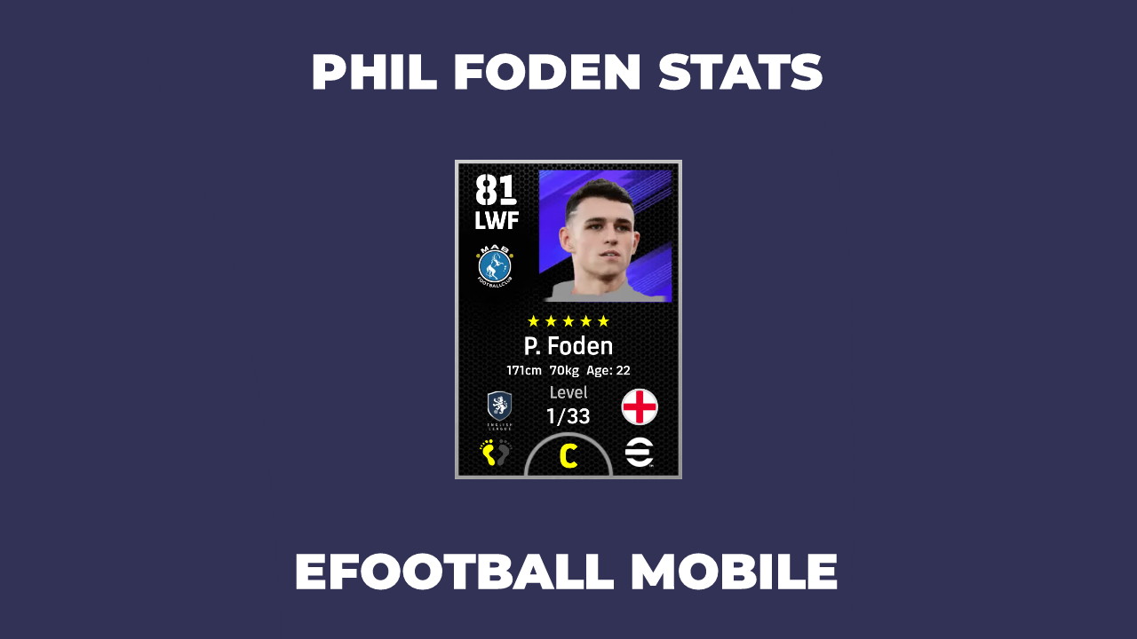 statistik phil foden efootball