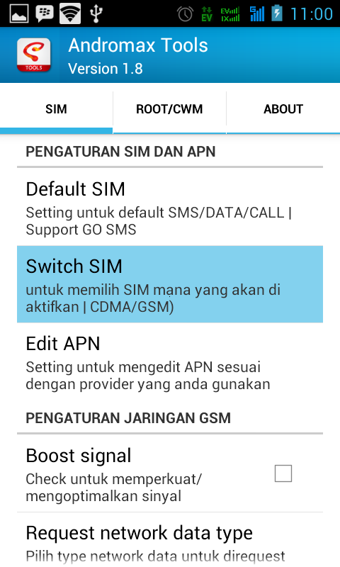 Cara Mengaktifkan Data GSM Pada Smartfren Andromax