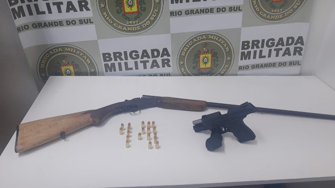 Brigada Militar realiza prisão e apreende espingarda e pistola em Gravataí