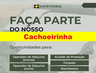 Eletroforja recebe currículos para Auxiliar de Produção, Operador de Máquina e outros em Cachoeirinha