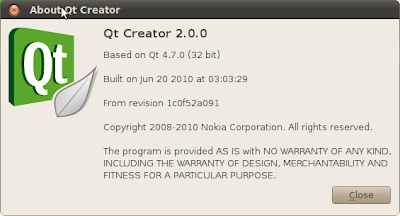 Qt Creator 2.0.0 installed from download version