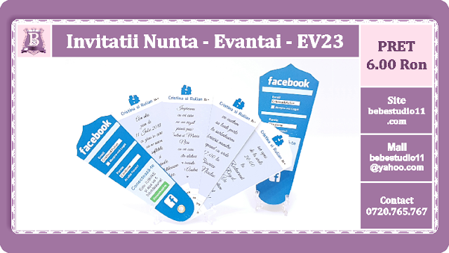 invitatie nunta evantai