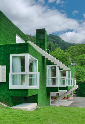 Crazy Astroturf Covered Concrete House In Austria Seen On lolpicturegallery.blogspot.com