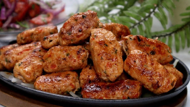 Turkish chicken kofta kebab