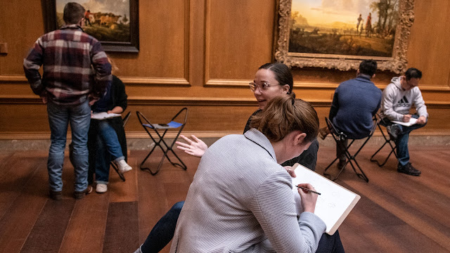 Medical students at the National Gallery of Art in Washington, D.C.