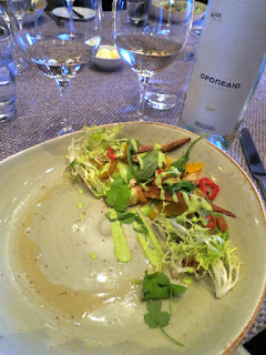 Heirloom Carrot Salad paired with Moschofilero