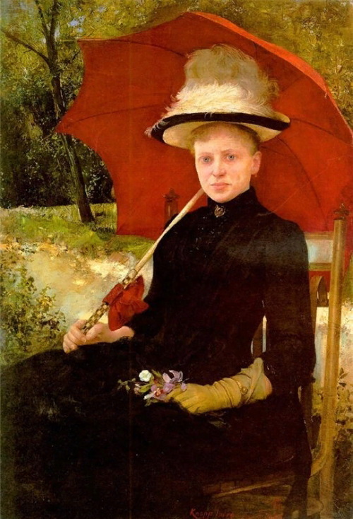 Imre Knopp. The Red Parasol. 1889