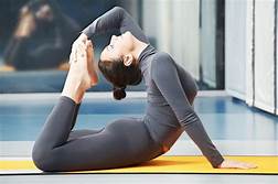 Girl doing power yoga