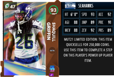 Madden 21:Shaquill Griffin Latest Data