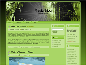 Music Green wordpress theme