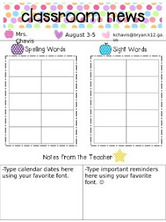 https://www.teacherspayteachers.com/Product/Weekly-News-Classroom-News-2001392