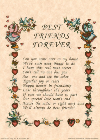 friends forever sayings. poems for best friends forever