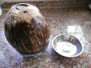 Xôi hấp trái dừa Hải Nam