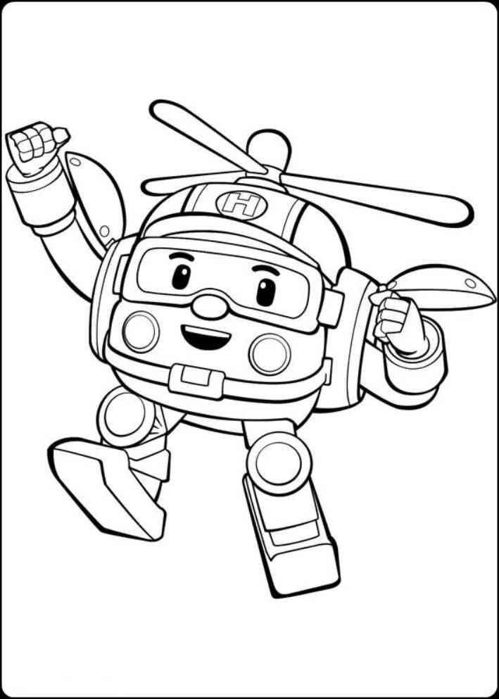 Mewarnai Gambar Robocar Poli Mewarnai Gambar