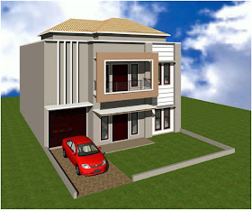 Gambar Rumah  Gambar Rumah  Minimalis  Perpaduan Cream dan 