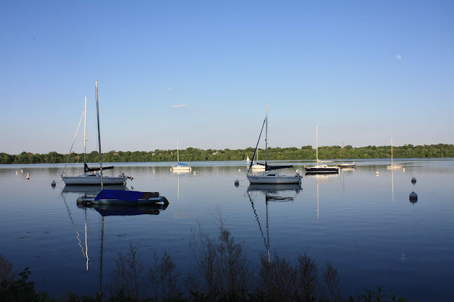 Boats on Lake Harriet in Minneapolis, Minnesota