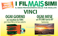 Logo Con i FilMaissimi Bonduelle vinci voucher da 100 euro e TV UHD Curvo