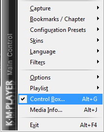 KMPlayer Control Box