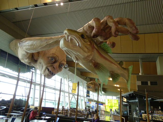 the hobbit, giant gollum at wellington airport