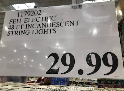 Deal for the Feit Electric 48ft Incandescent String Lights (Model No. 72115) at Costco