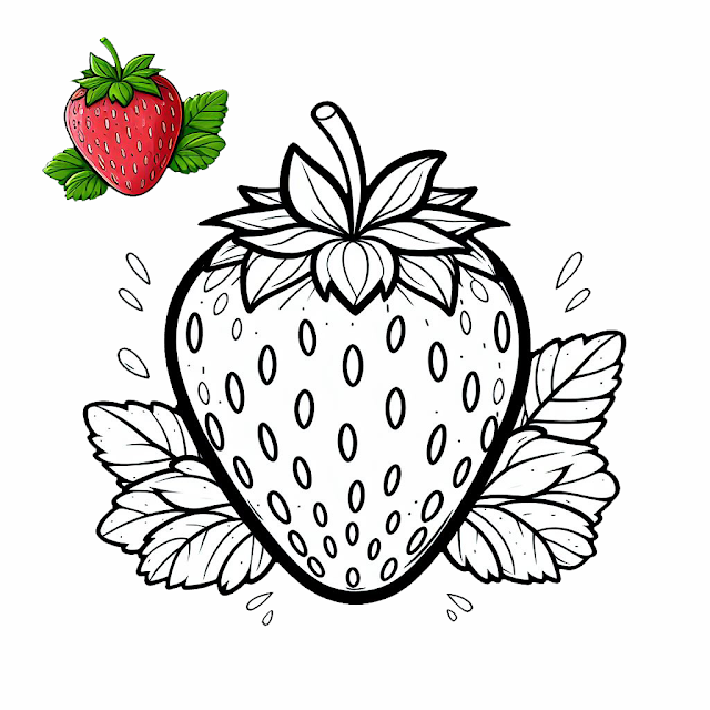 Strawberry Coloring page