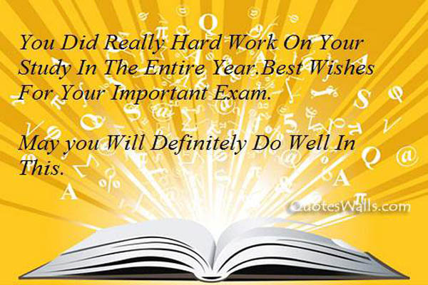 Examination Good Luck Quotes, Pictures for Students 