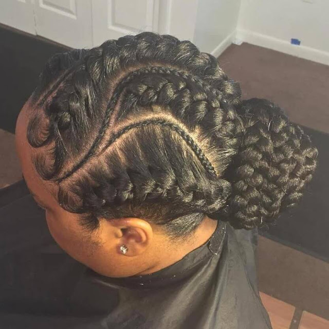 Latest African Braids Updo Hairstyles 2022.