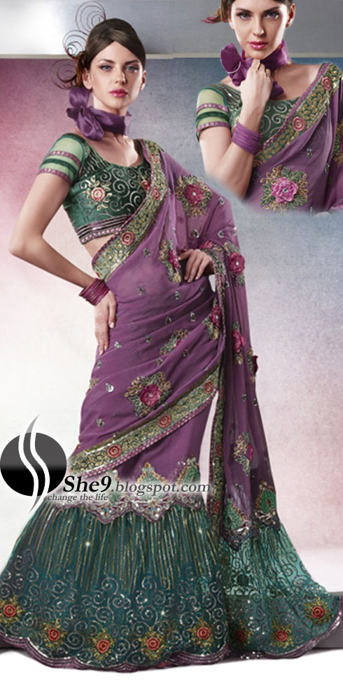 Saree Designs For Embroidery. Thin Embroidery Lace fabric is