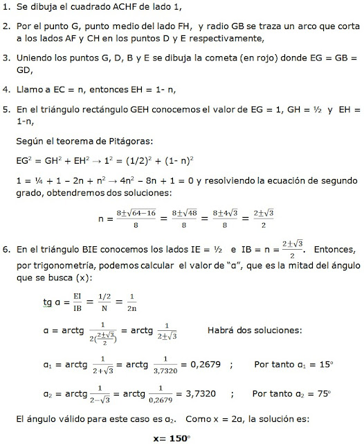 Solución al problema de la cometa