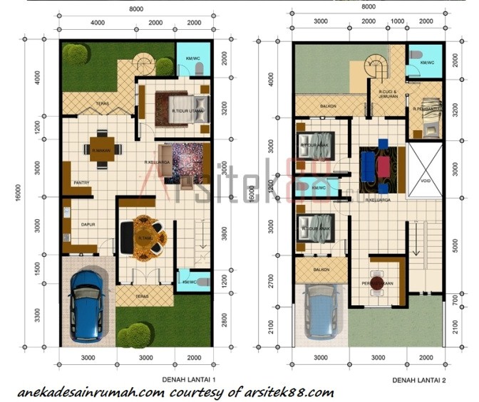 gambar denah rumah lantai 2 minimalis 4