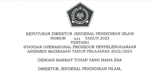 Standar Operasional Prosedur (SOP) Asesmen Madrasah (AM) Tahun 2022/2023