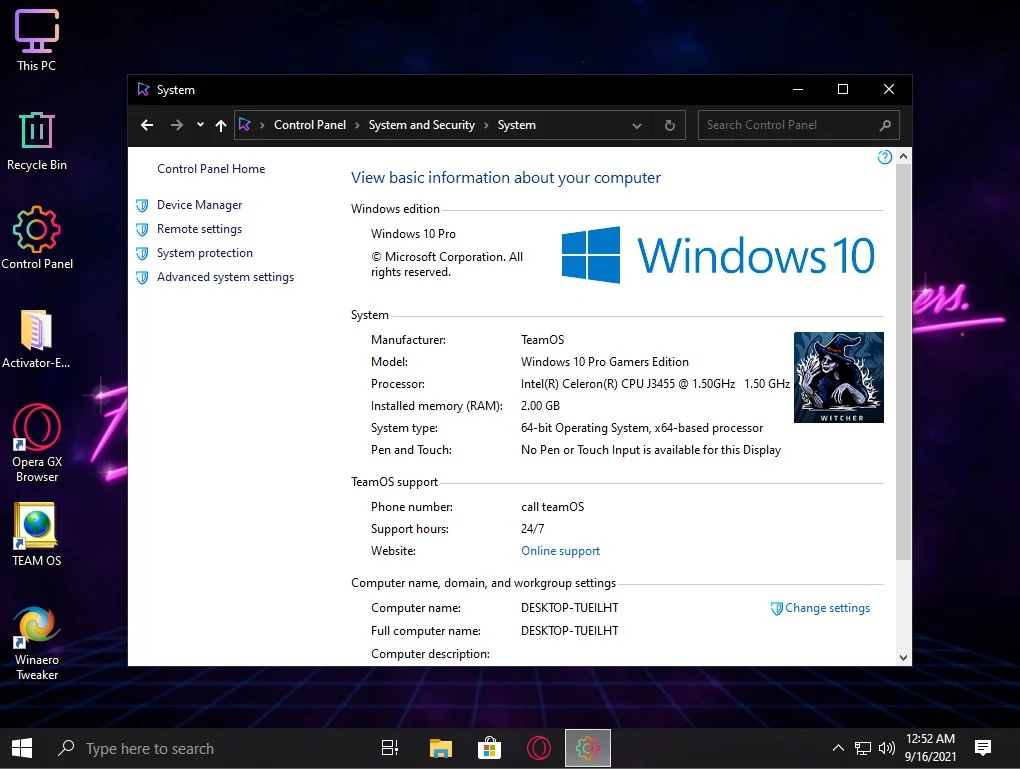 Download Windows 10 -Windows 10 Pro 21H1 Gamer Edition (19043.1237).iso