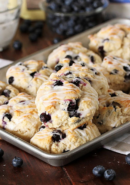 Blueberry Biscuits Made with Fresh Blueberries Image