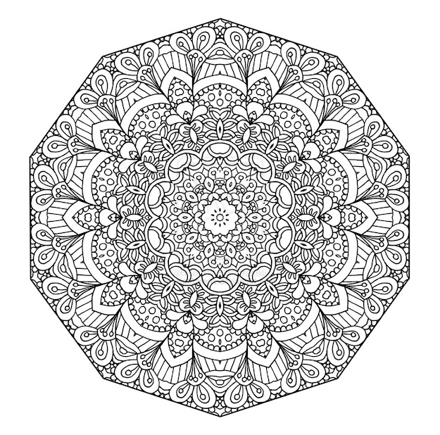 Detailed Coloring Pages For Teenagers  Detailed Abstract Coloring Pages  For Teenagers Four More Mandala 
