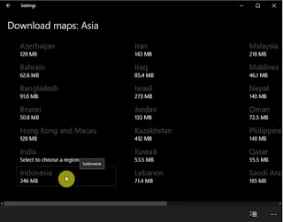 Cara Download Maps Offline di Windows 10