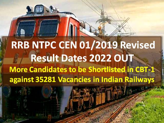 RRB NTPC Revised Result 2022 Direct Link