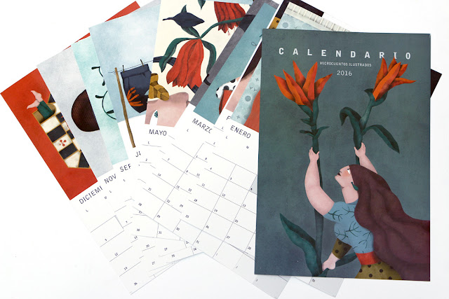 Calendario 2016 de ilustraciones . Illustrated 2016 calendar