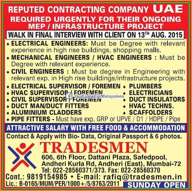 Contracting Company jobs for UAE