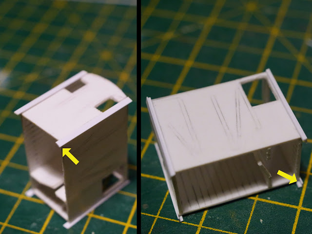 A montage showing the creation of L-shaped corner posts.