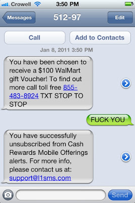 text spam