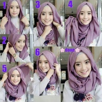 Kumpulan Tutorial Hijab Modern Terbaru Bahan Kaku