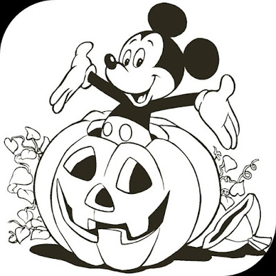 Halloween Coloring Pages Disney Mickey Mouse