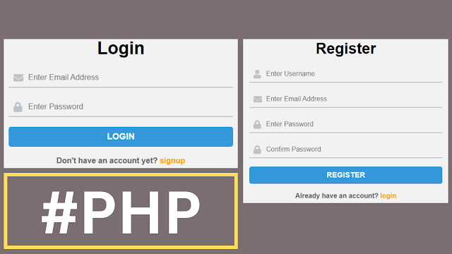 PHP Login And Register Form With MySQL Database