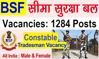 Join BSF Constable Tradesman Recruitment 2023: 1284 Posts Available Now!