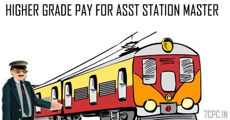 7th Pay Commission has recommended higher grade pay for Asst Station Master