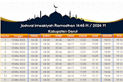 Jadwal Imsakiyah Ramadhan 1445 H 2024 M Kabupaten Garut