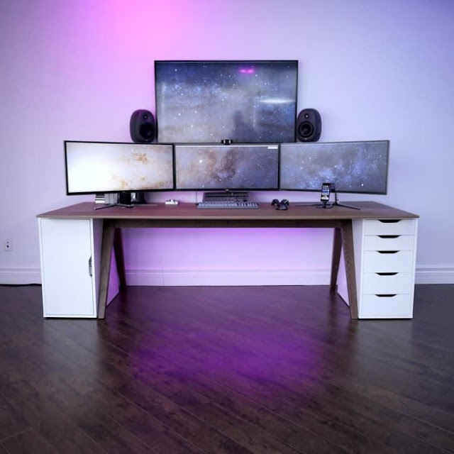 beautiful minimalist gaming computer desk ideas