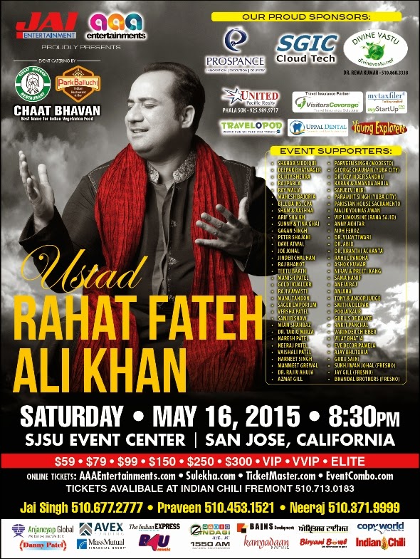 Rahat Fateh Ali Khan Concert San Jose